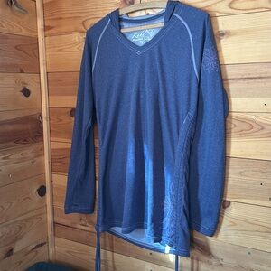 Kuhl long sleeve hooded purple sun shirt shirt